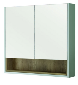 Lucca 800mm Matt Dove Grey Mirror Cabinet