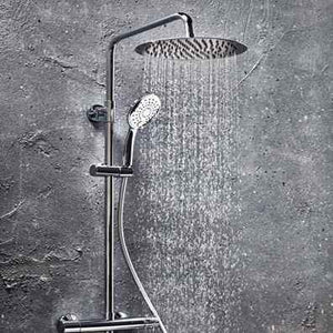 Round Cool Touch Rigid Riser Shower