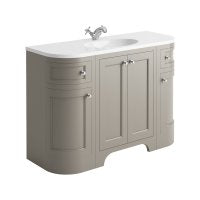 Harrogate Brunswick Arctic White 1200mm Curved Vanity Unit with Basin