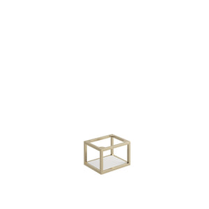 Ambro Brushed Brass  White Shelf 30×25