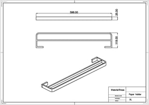 Roma Double Towel Rail Brushed Brass