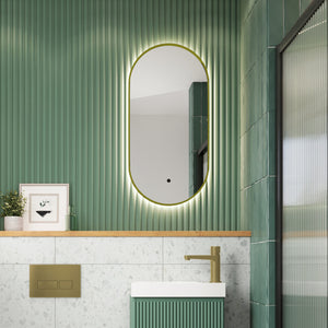 Ertim  Slim Mirror Brushed Brass 400×800