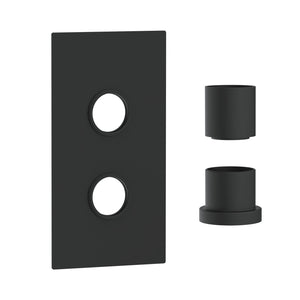 Stealth Plate with Sleeves (2 Outlets) Matte Black