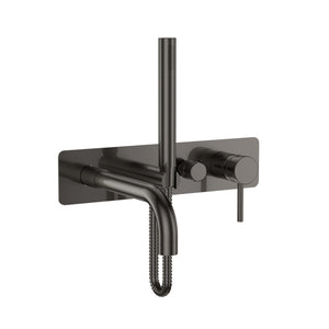 GunmetalCore Wall Bath Shower Mixer & Handset