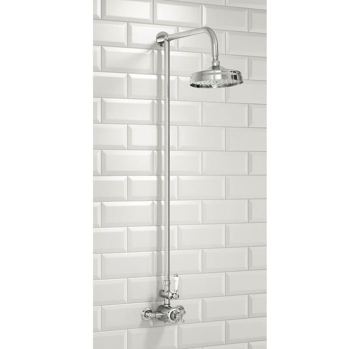 Traditional Fixed Head Rigid Riser Shower & Handset