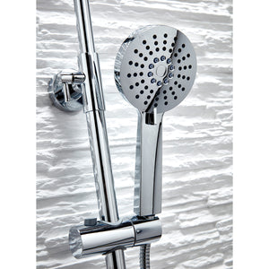 Serena Chrome Round Rigid Riser Shower