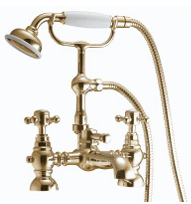 Bath Shower Mixer With Cradle Brass