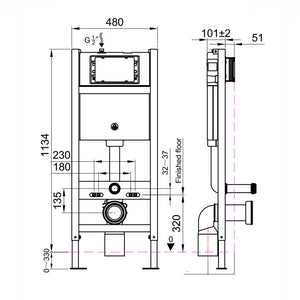 WC - 1  Frame & Cistern
