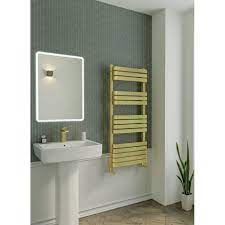 Auckland brushed brass towel warmer