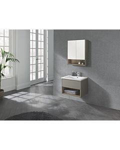 Lucca 600mm Gloss Taupe Wall Hung Unit